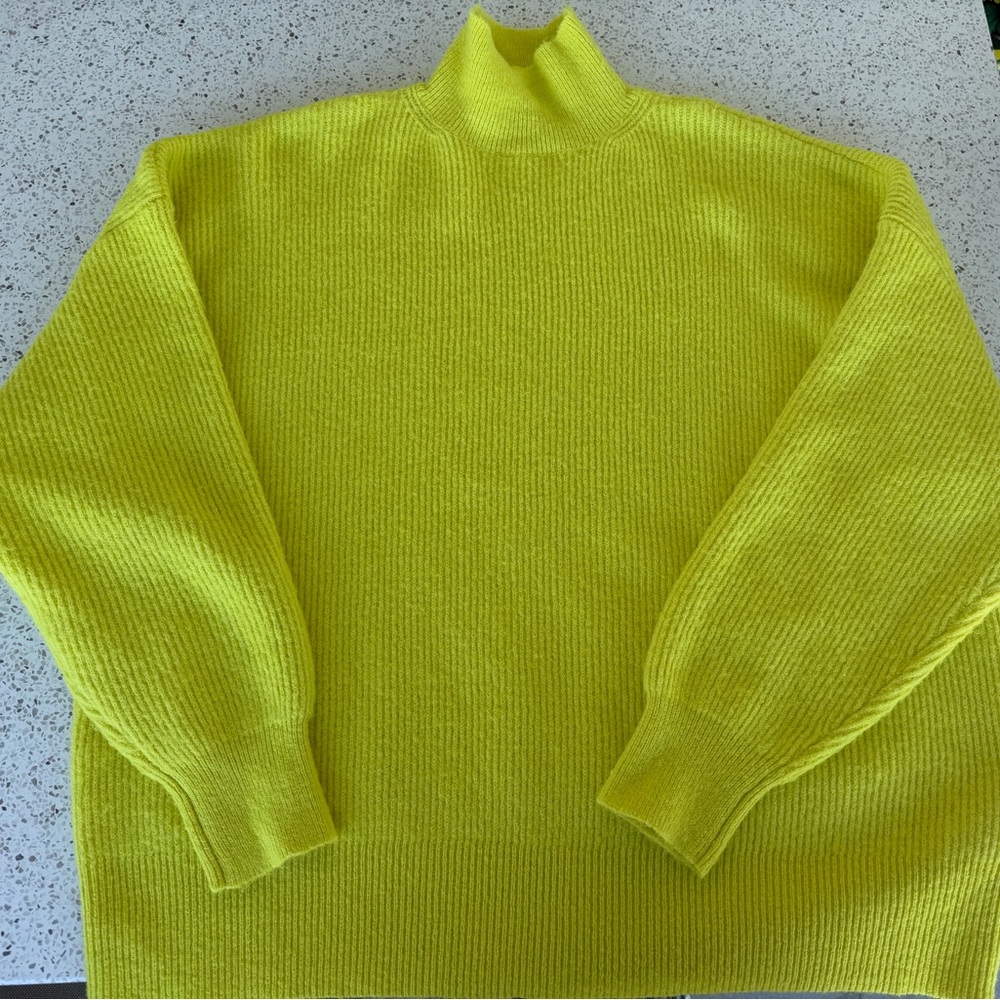 Topshop Vibrant Yellow Turtleneck Sweater